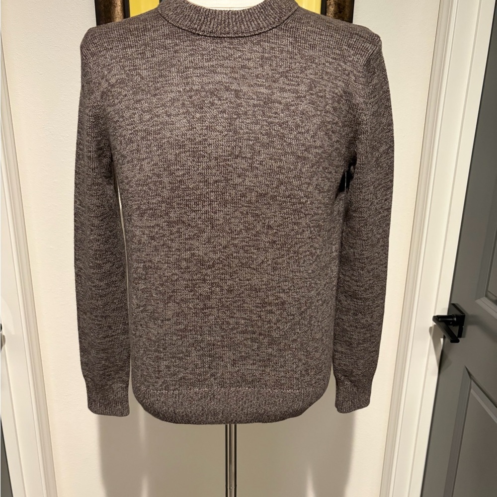 Banana Republic Factory Men's Heathered Brown Crewneck Sweater